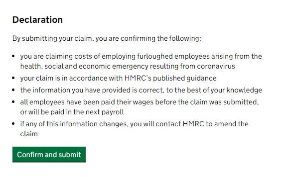 Job Retention Scheme Portal Step 20