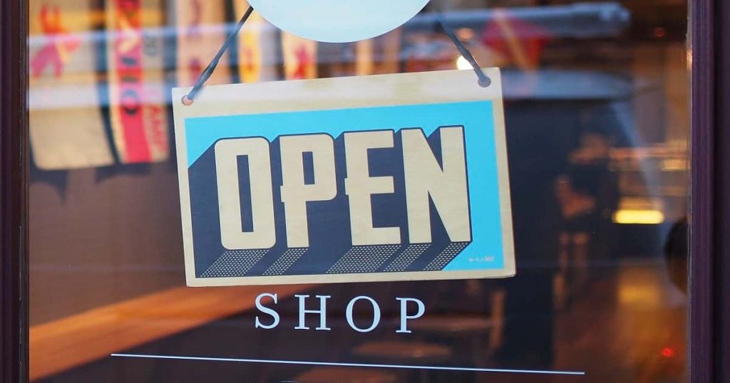 businesses open sign
