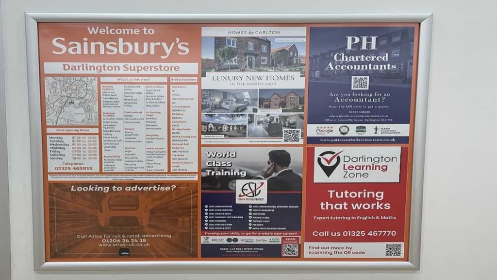 Accountants Poster Sainsburys Darlington